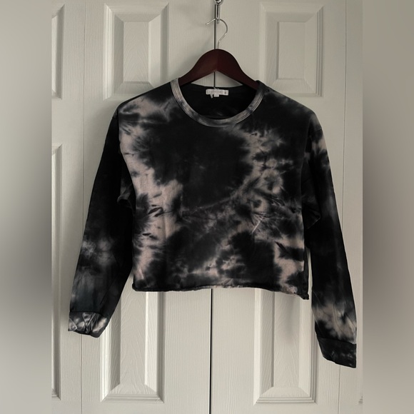 Sz.M- Tie Dye Long Sleeve Top- light Pink & Black - Picture 6 of 6
